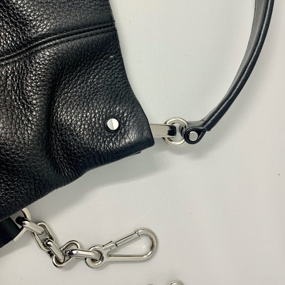 Michael Kors Black Leather Bag with Silver Hardware - Picture 3 of 9